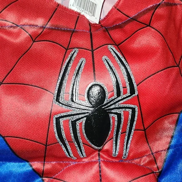 LIKE NEW! Marvel Spiderman Red & Blue Kids Superhero Costume; Size:8 - Picture 7 of 16
